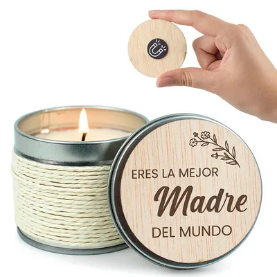 Velas con imán de madera