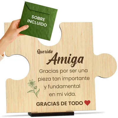 Tarjetas Puzzle en madera