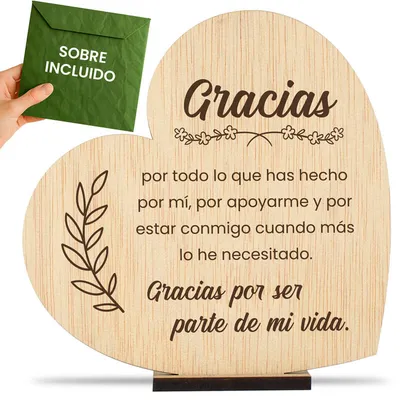 Tarjetas Corazón de madera